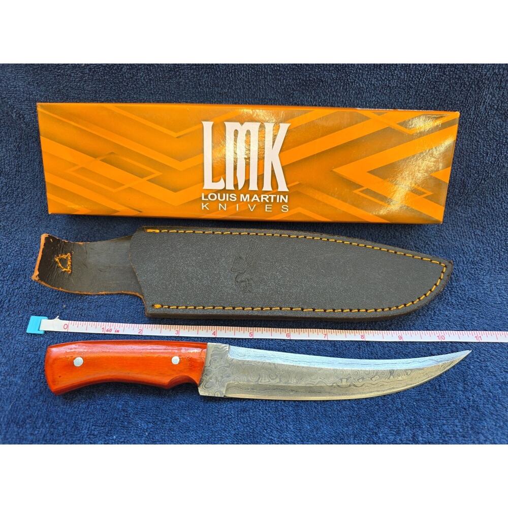 Hunting Bowie Knife 10.75 Inch Custom Forged Damascus Blade LMK Knives #7620
